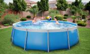 PISCINA MILOS 450 dim 450x130 CON FILTRO SABBIA E ACCESSORI - NEWPLAST