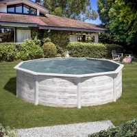 GRE PISCINA FUORITERRA FINLANDIA ESTETICA NORDIC 300x120 cm IN ACCIAIO CON RINFORZI POMPA SABBIA E ACCESSORI cod. KIT300N
