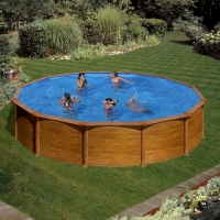 STAR POOL PISCINA TONDA MALAGA 460x132 cm ESTETICA LEGNO - SENZA ACCESSORI