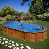STAR POOL PISCINA SENZA RINFORZI MALAGA 730x375x132 cm ESTETICA LEGNO - SENZA ACCESSORI